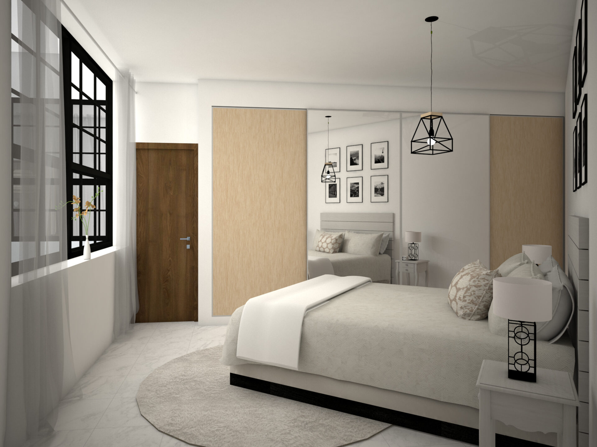 Render de fachada rehabilitada del Edificio MOSS, reforma integral plurifamiliar en Málaga centro por Klic Arquitectos