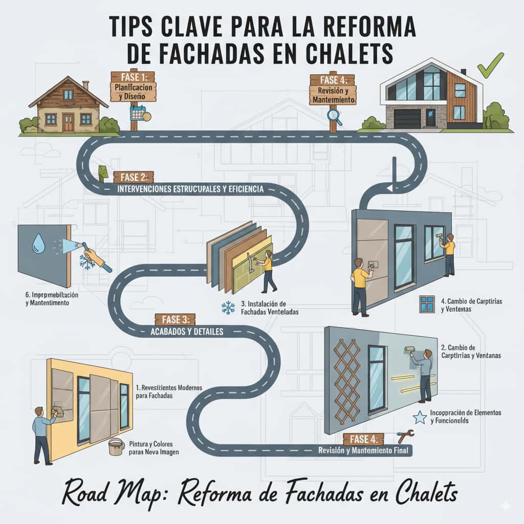 tips para reformar la fachada de un chalet