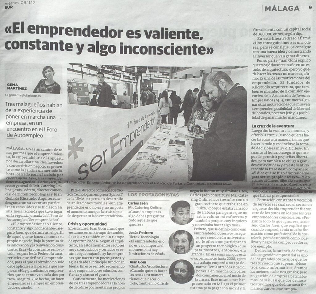 Arquitectos y emprendedores en Málaga · Klic Arquitectos
