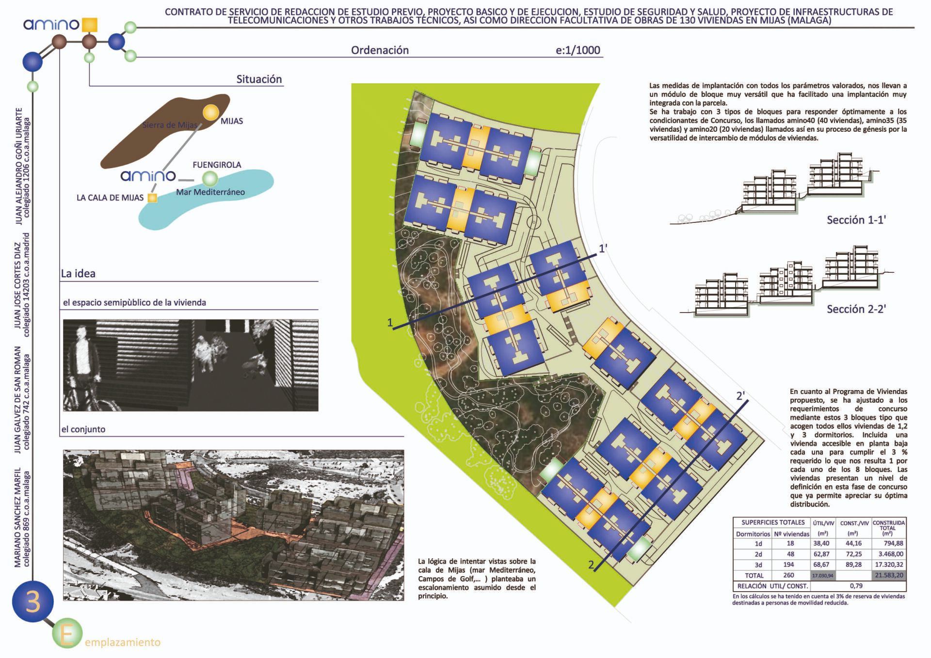 VPO MIJAS AMINO 3 Klicstudio, Arqui3 and Juan José Cortés Díaz in EPSA's competition for 130 homes in Mijas · image 2